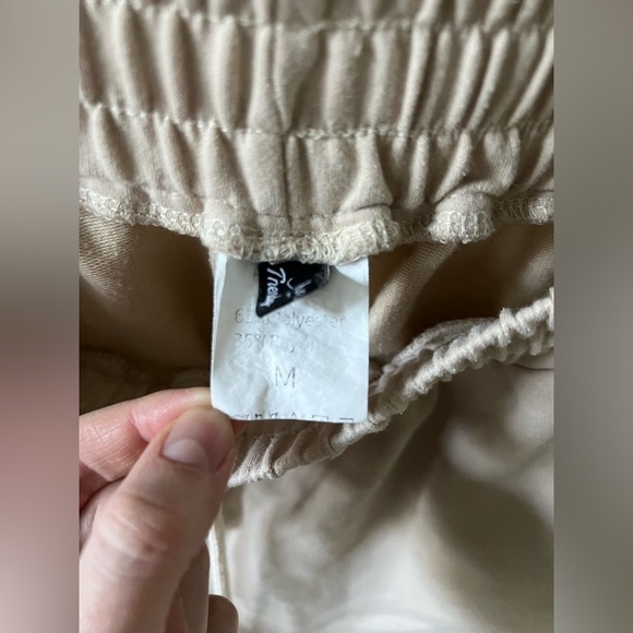 High rise Cream Athleisure Shorts - Picture 3 of 6